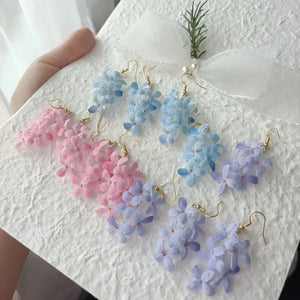 lilac earrings french hook