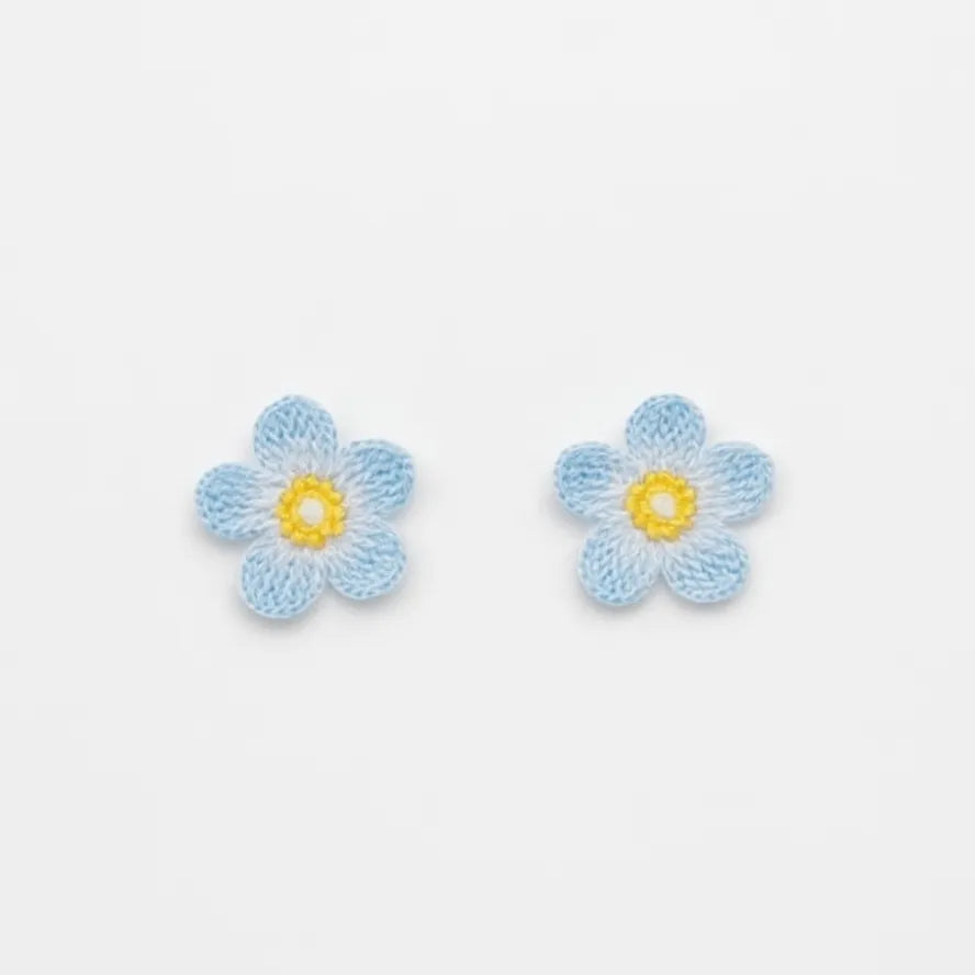 blue flower earrings