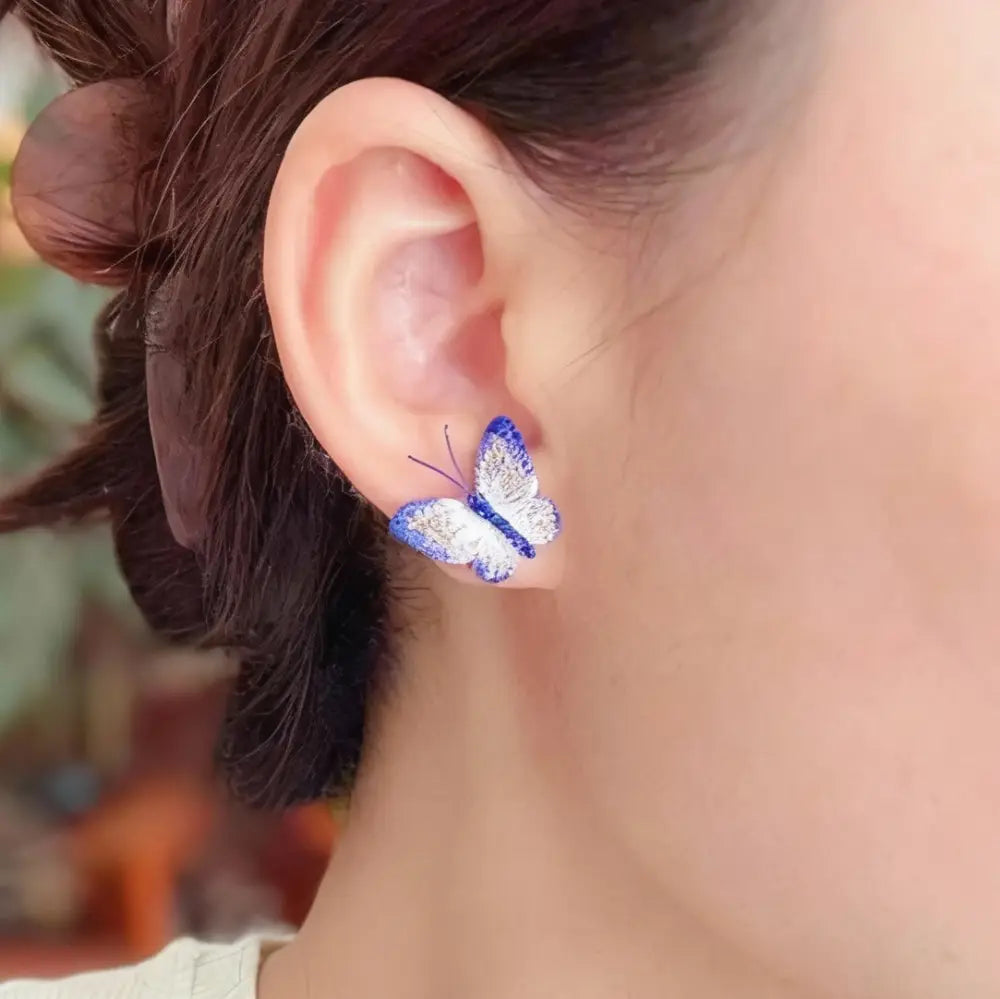 blue butterfly earrings