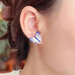 blue butterfly earrings