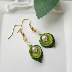 green calla lily earrings