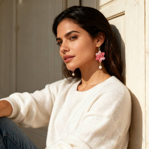 christmas snowflake earrings for women