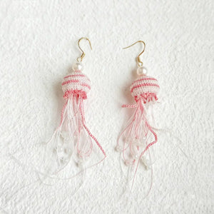pink jellyfish earrings