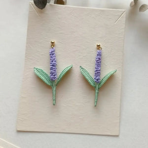 handmade lavender earrings