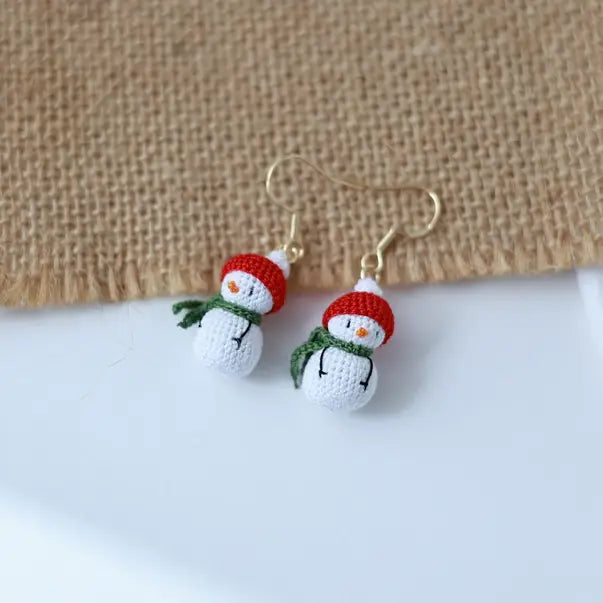 Snowman Earrings for Christmas