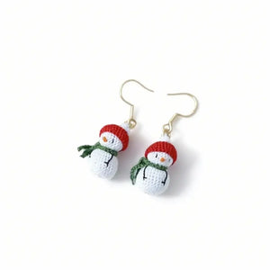 snowman earrings for christmas