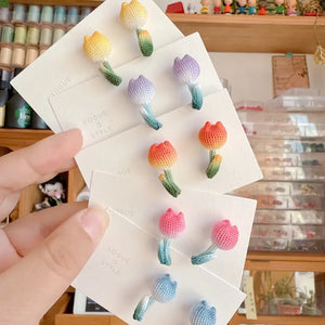 spring tulip flower earrings