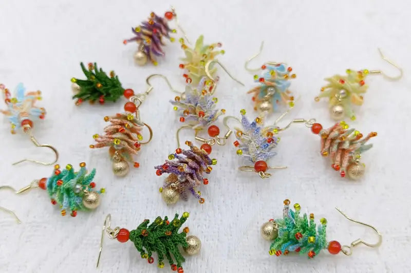 Christmas tree earrings for 2025 holiday wear