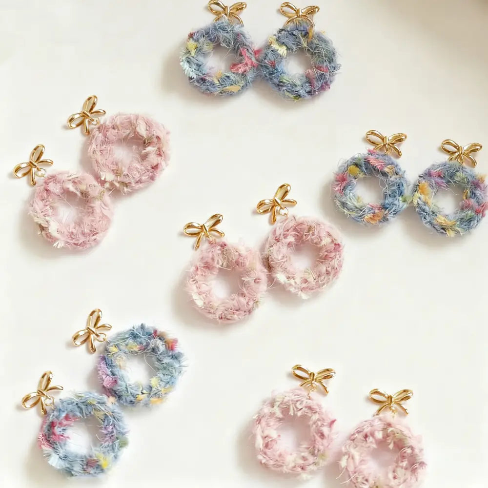 unique wreath earrings