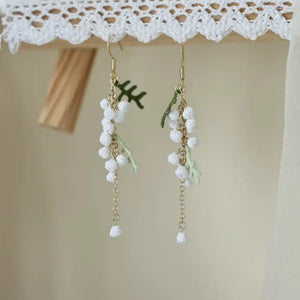 White Golden Wattle Earrings