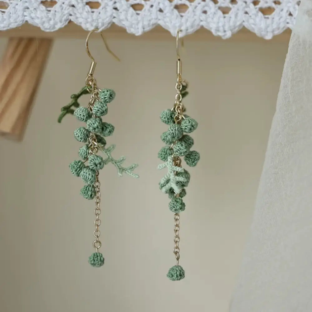 Australia Golden Wattle Flower Earrings