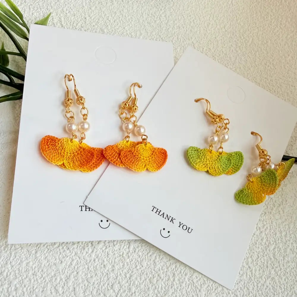 drop ginko earrings lightweight