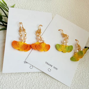 drop ginko earrings lightweight