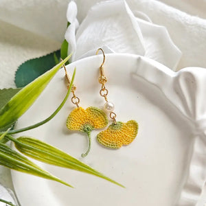ginkgo drop earrings