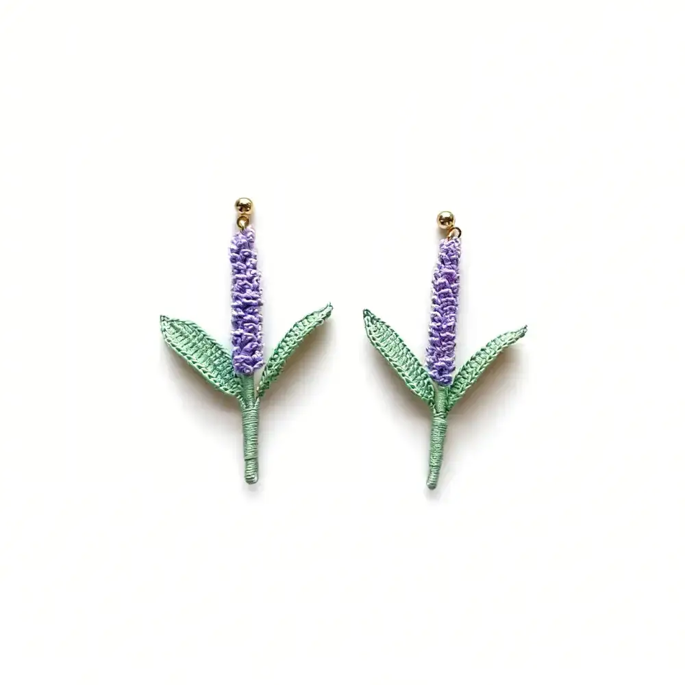 Lavender Flower Earrings