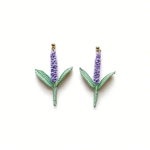 Lavender Flower Earrings