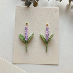 purple lavender earrings