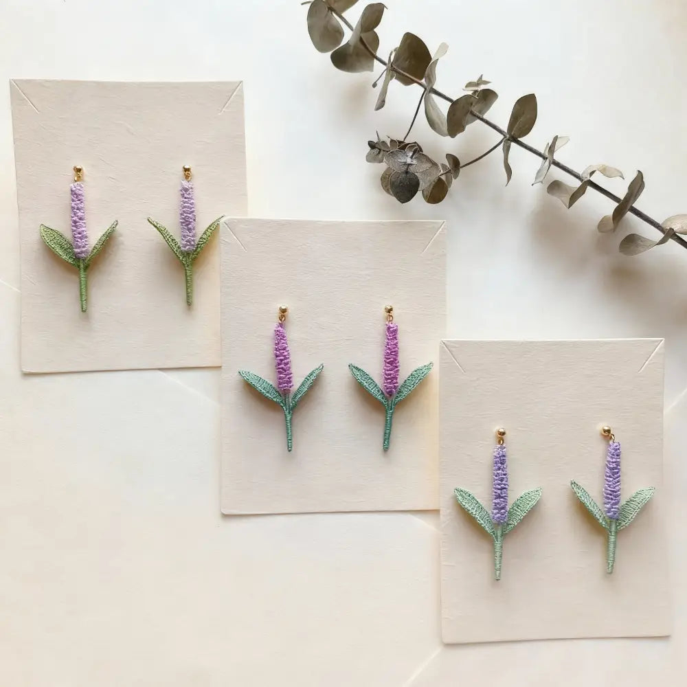 lavender earrings