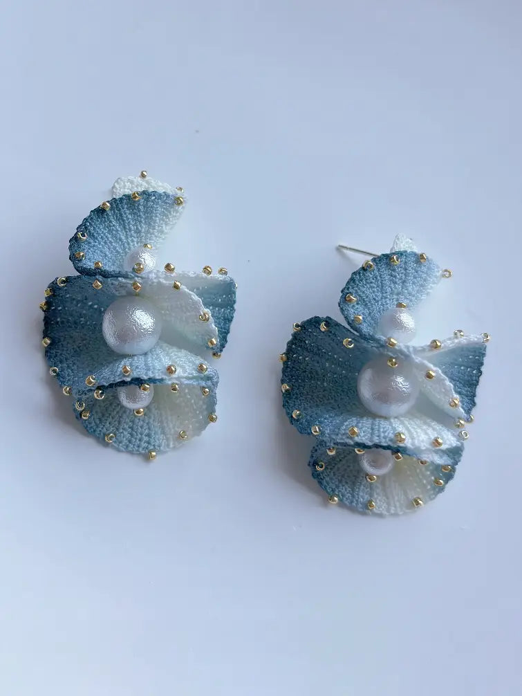 ocean wave earrings
