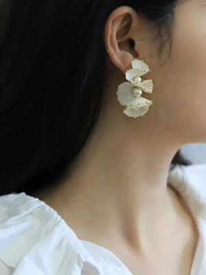 handmade ocean wave earrings