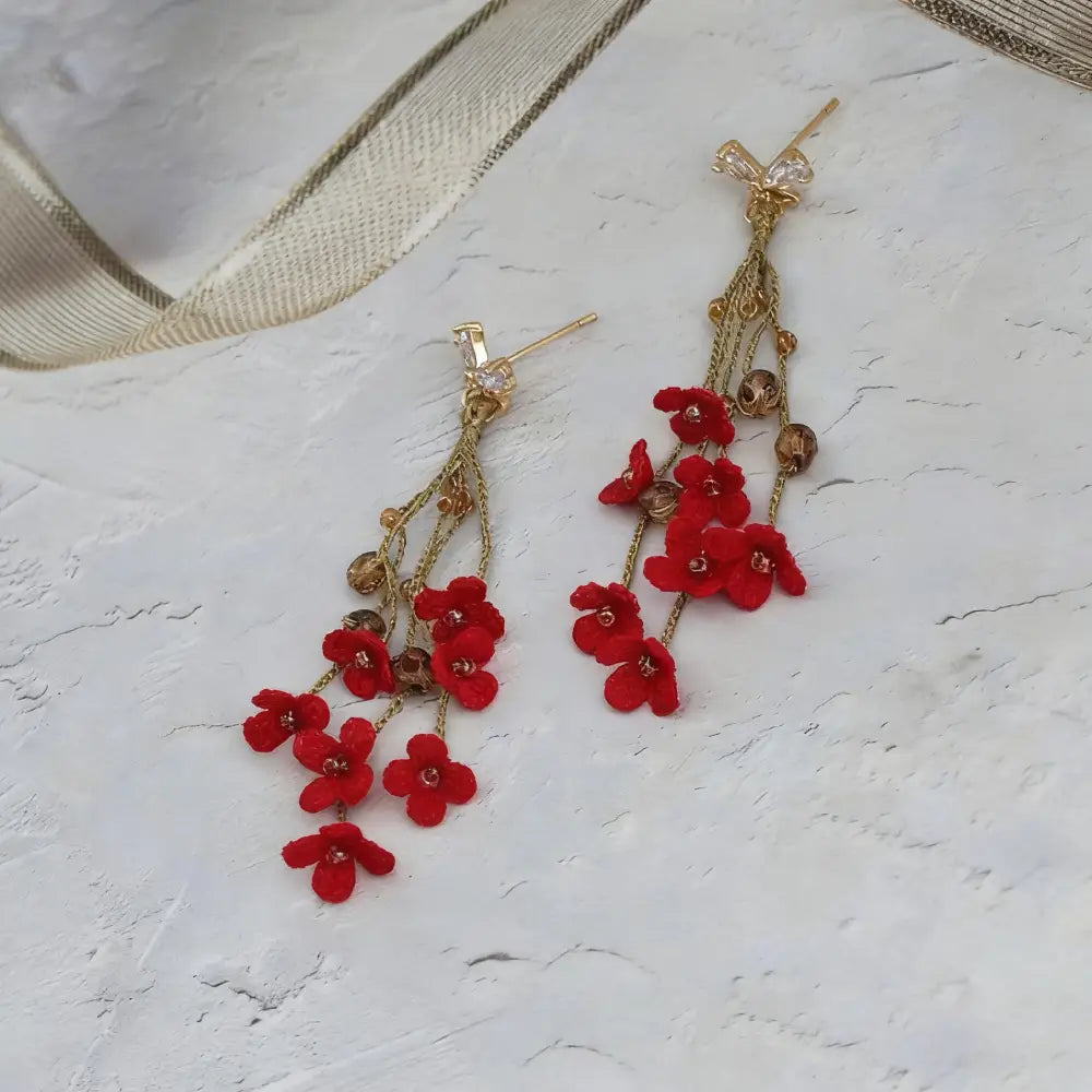 vintage flower earrings