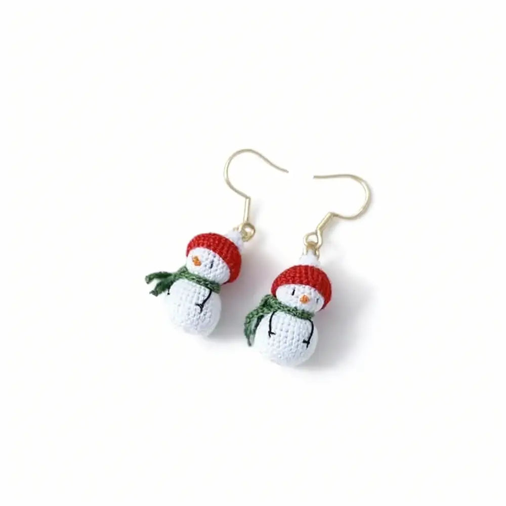 snowman earrings for christmas