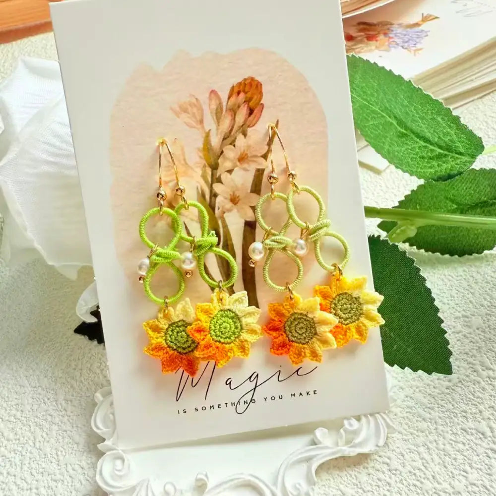 sunflower earrings