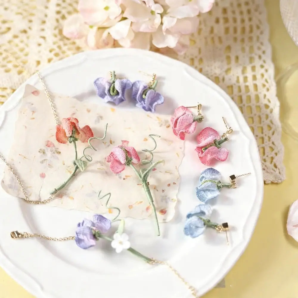 drop flower earrings
