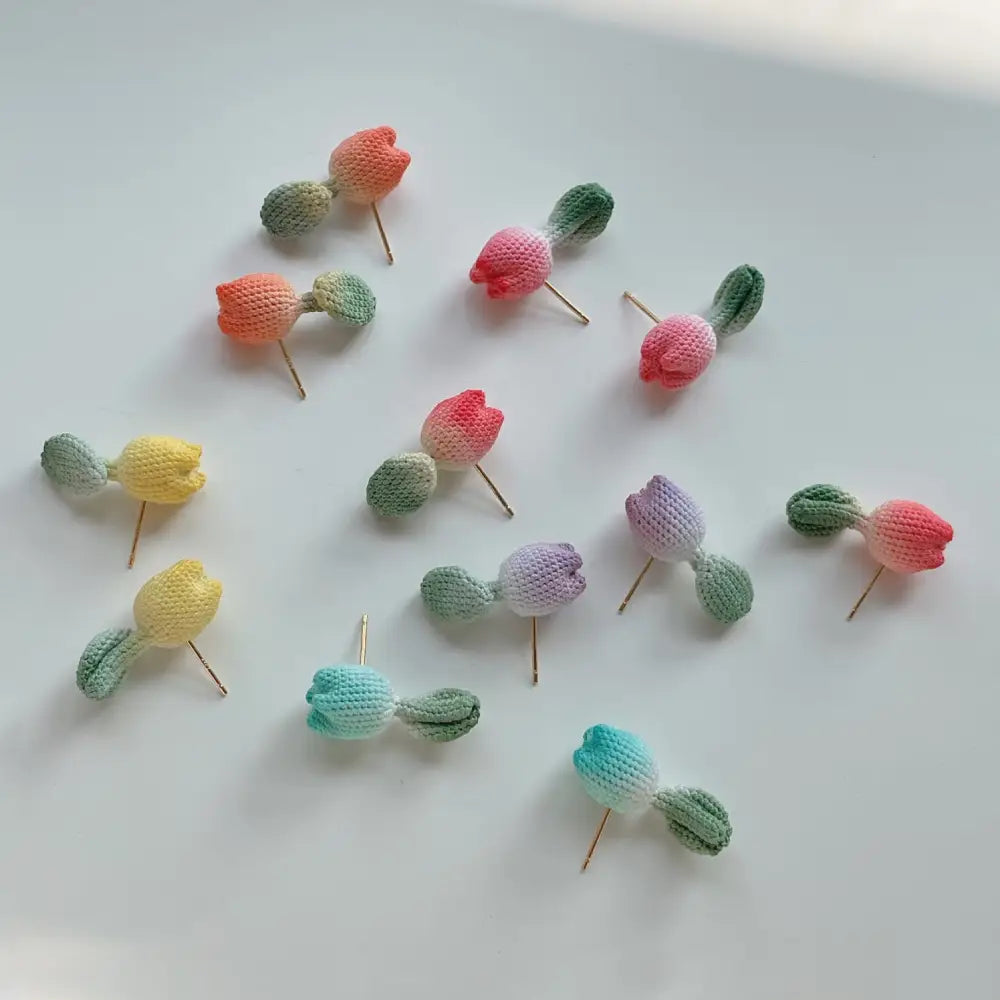 tulip stud earrings